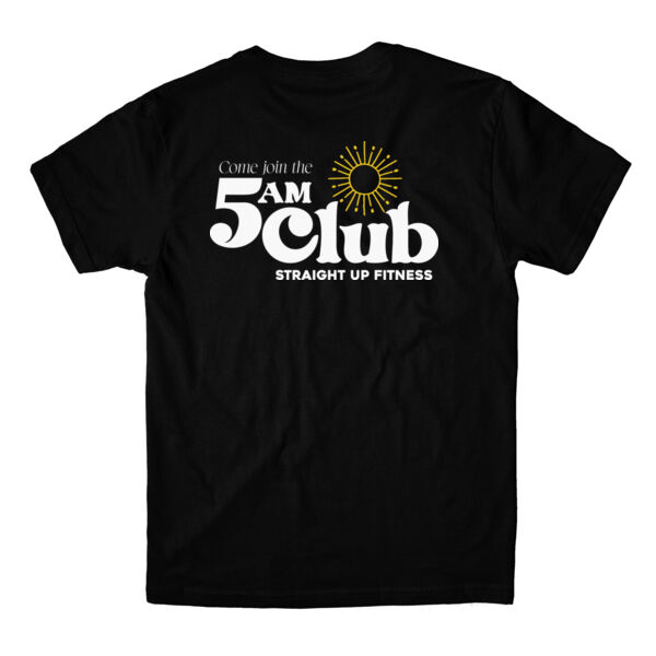 STRAIGHT UP FITNESS - 5 AM CLUB - UNISEX T-SHIRT - BLACK - U2M95K Thumbnail