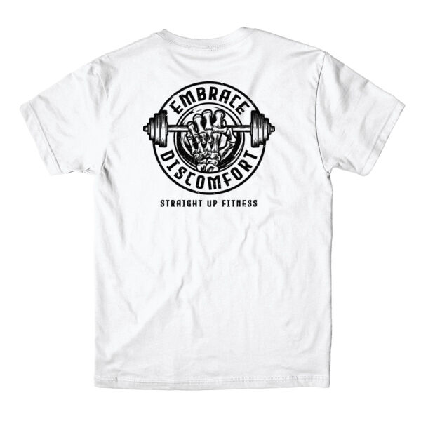 STRAIGHT UP FITNESS - EMBRACE DISCOMFORT - UNISEX T-SHIRT - WHITE - SH6AQK Thumbnail