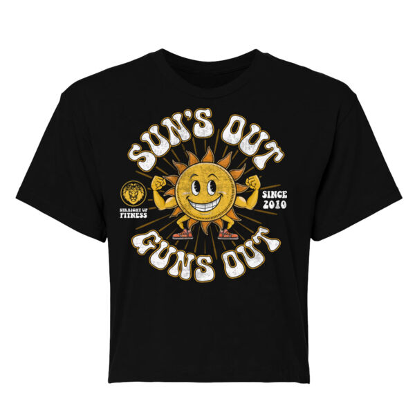 SUN'S OUT GUNS OUT - WOMEN'S CROPPED T-SHIRT - $89RMQ1$ Thumbnail