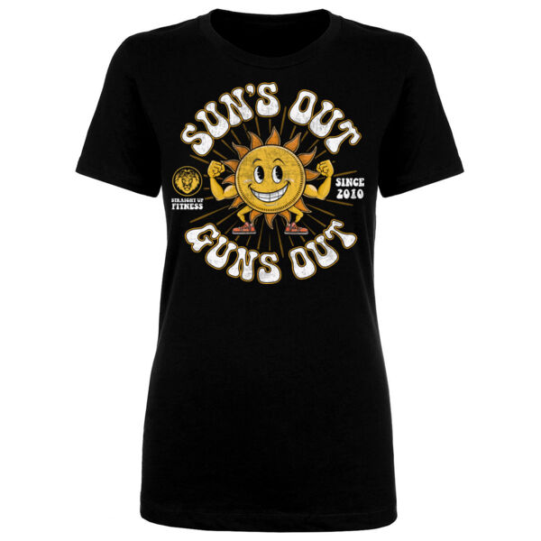 SUN'S OUT GUNS OUT - WOMEN'S FITTED T-SHIRT - W69MEP Thumbnail