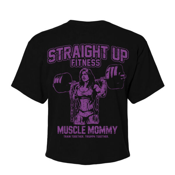 MUSCLE MOMMY BACK ONLY - WOMEN'S CROPPED T-SHIRT - $RDEWYG$ Thumbnail