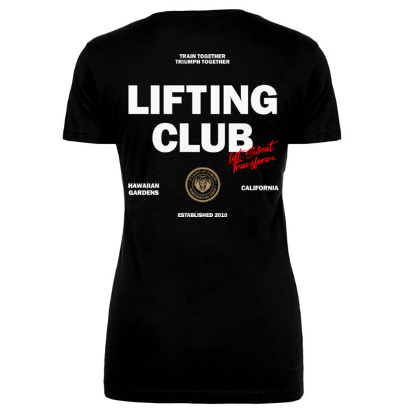 LIFTING CLUB - WOMEN'S FITTED T-SHIRT - $G6REP7$ Thumbnail